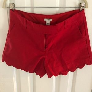 J Crew Scallop Hem 4” Short
